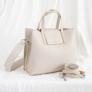 😍The Stella Genuine Leather Satchel Bag - Cream